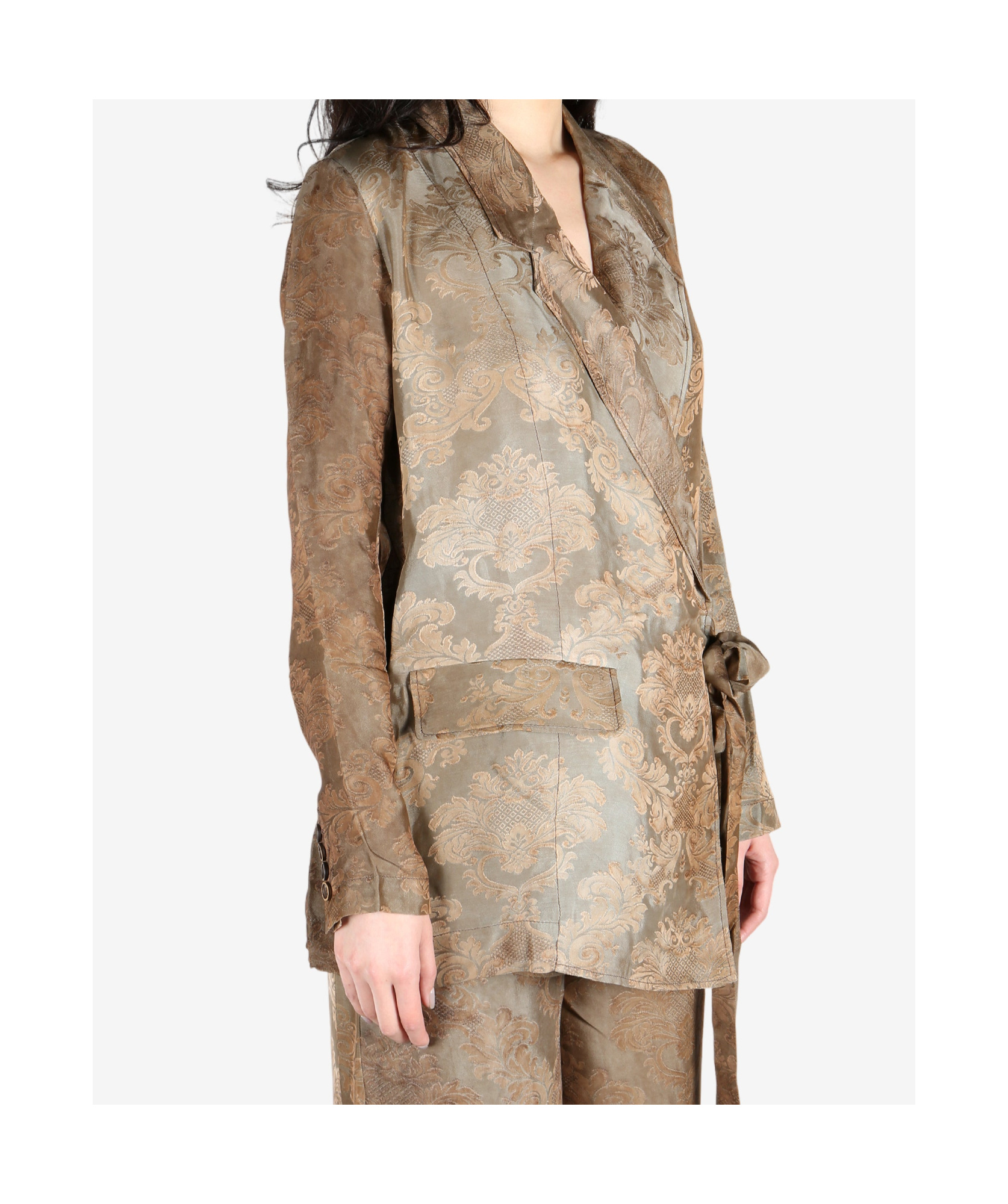 Uma Wang Brocade Wrap Blazer