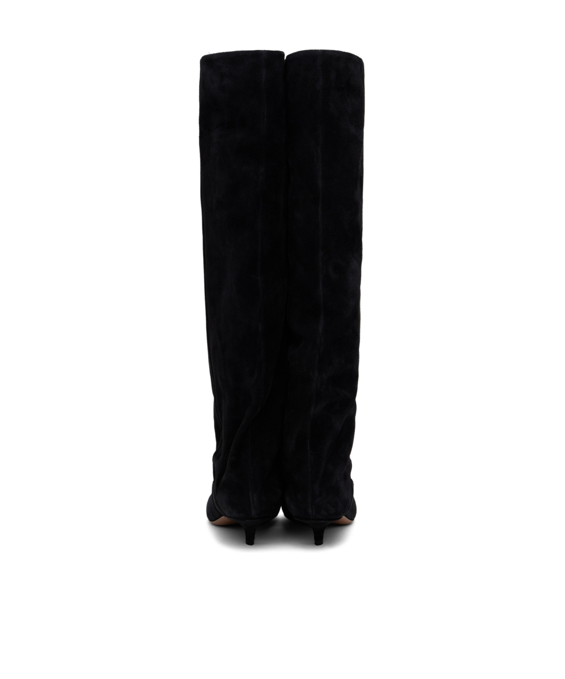 Paris Texas Ines Suede Comma-heel Knee Boots In Black