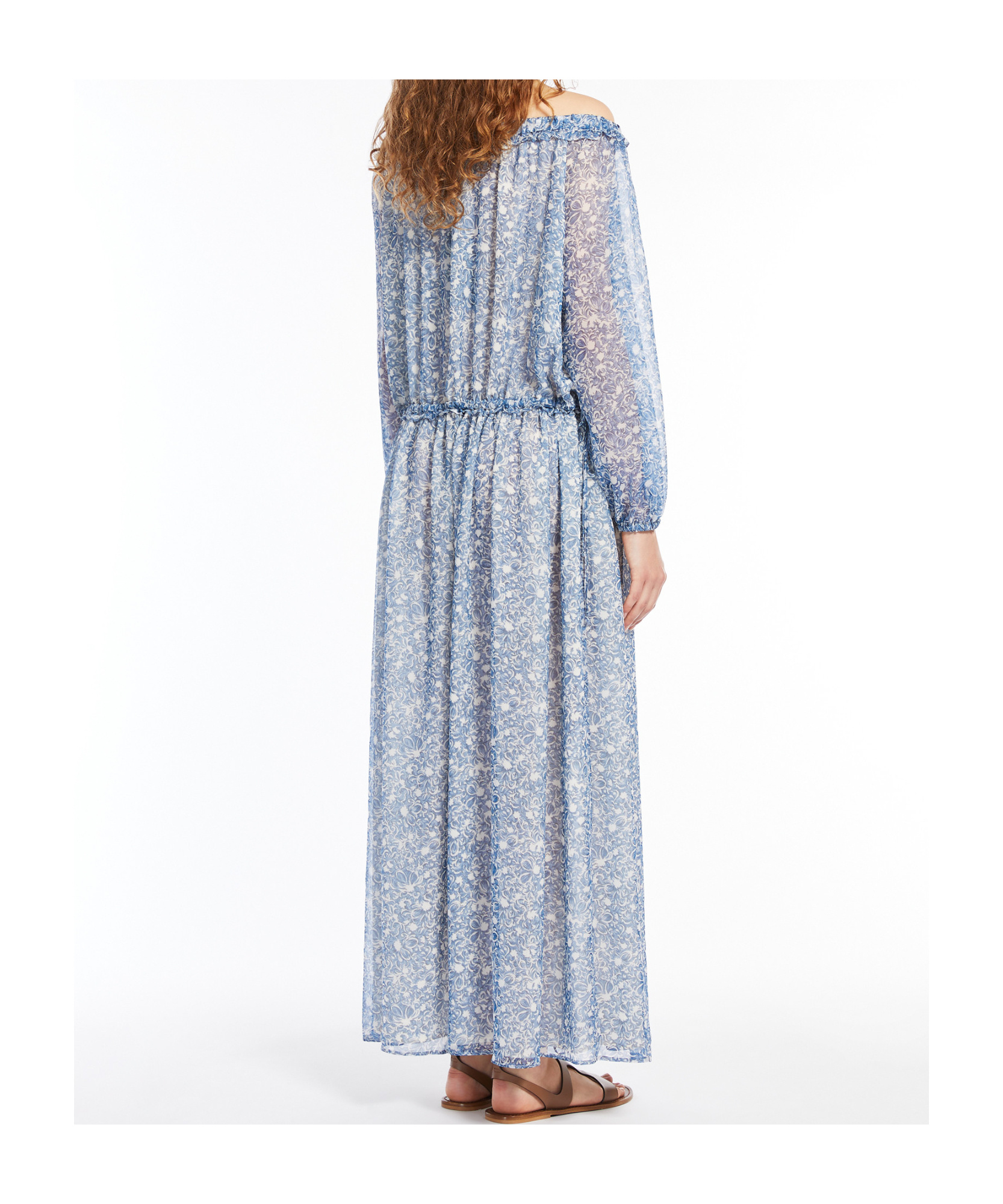 Weekend Max Mara Long-sleeved Dress In Blue