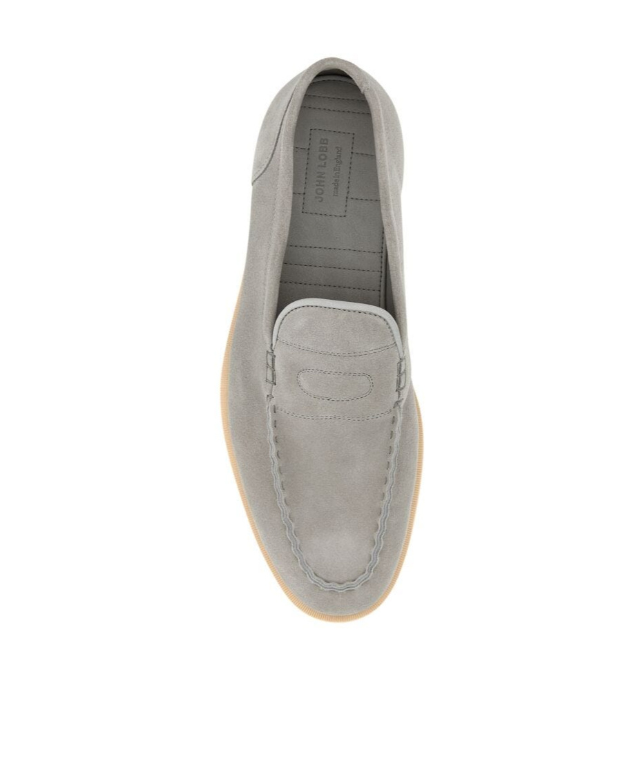 John Lobb Pace Loafer Shoes In Gray