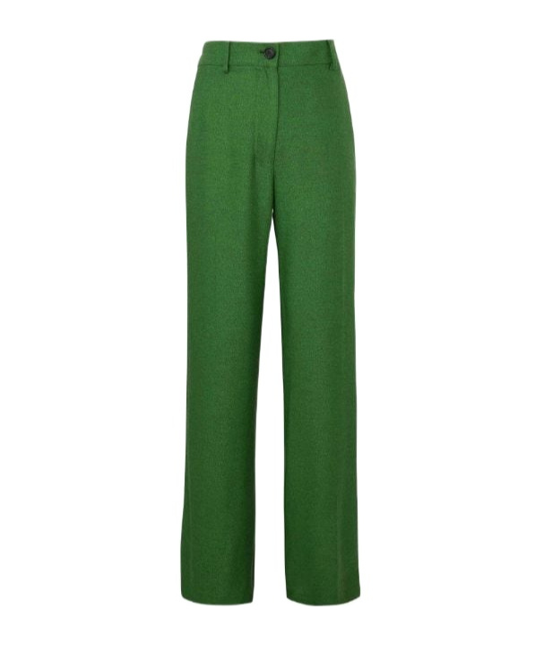 Shop Jw Anderson Mid-rise Tailored Trousers In Green