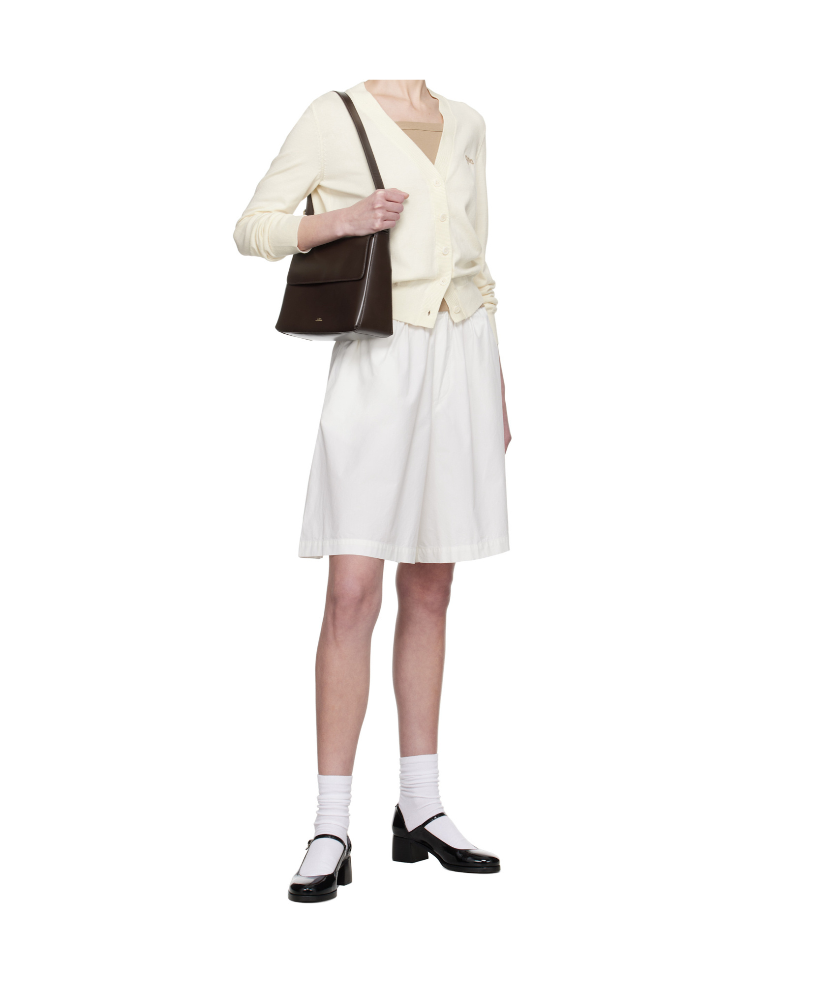 Apc Long Sleeve Cardigan In White