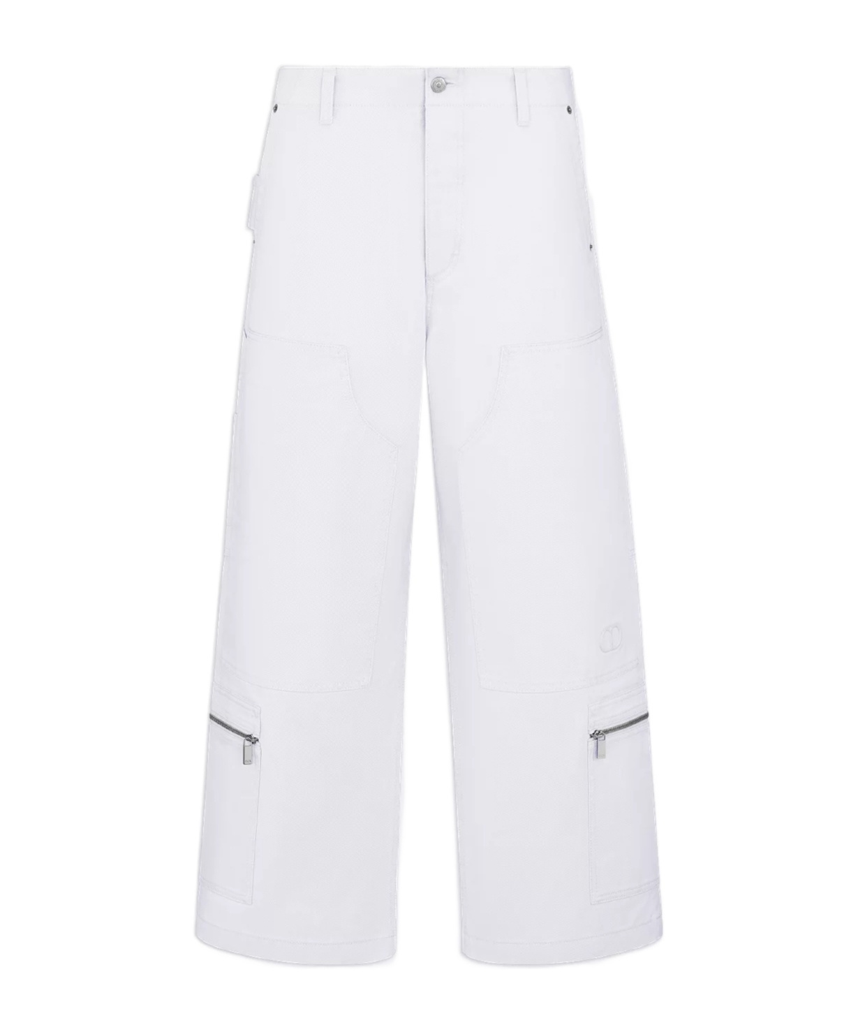 Dior Belt-loop Jeans In White