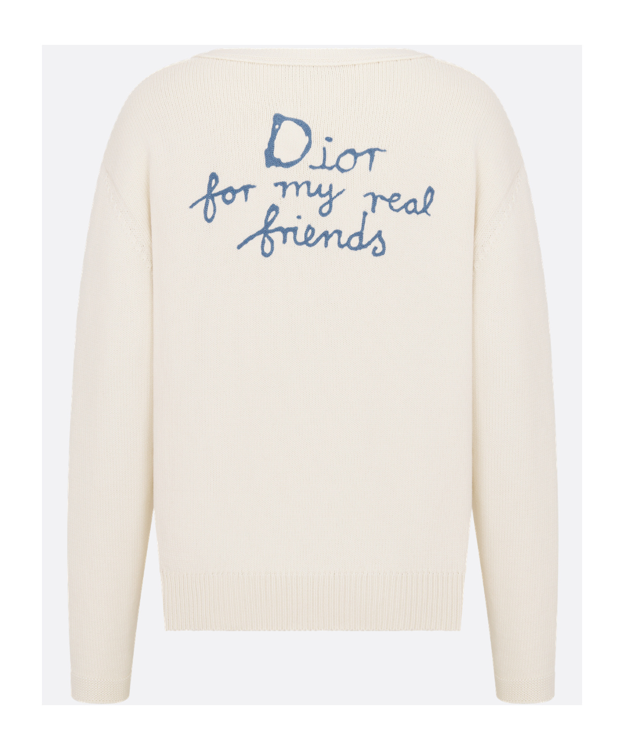 Dior Long-sleeved Sweater In White