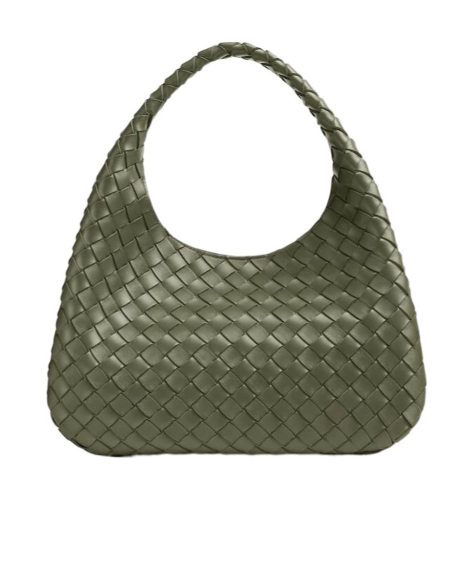 Bottega Veneta Medium Leather Intrecciato Campana Shoulder Bag