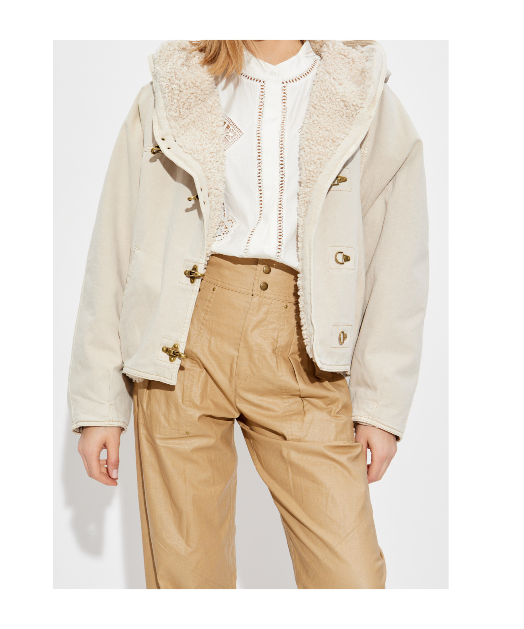 Isabel Marant Long-sleeved Casual Jacket In White