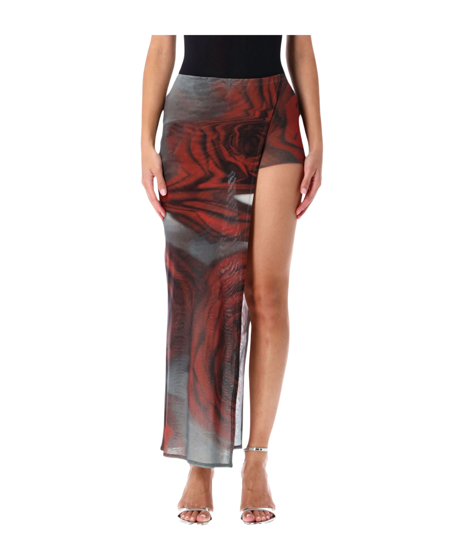 Jean Paul Gaultier The Red Blurry Roses Bermuda And Short Multicolor In Multi
