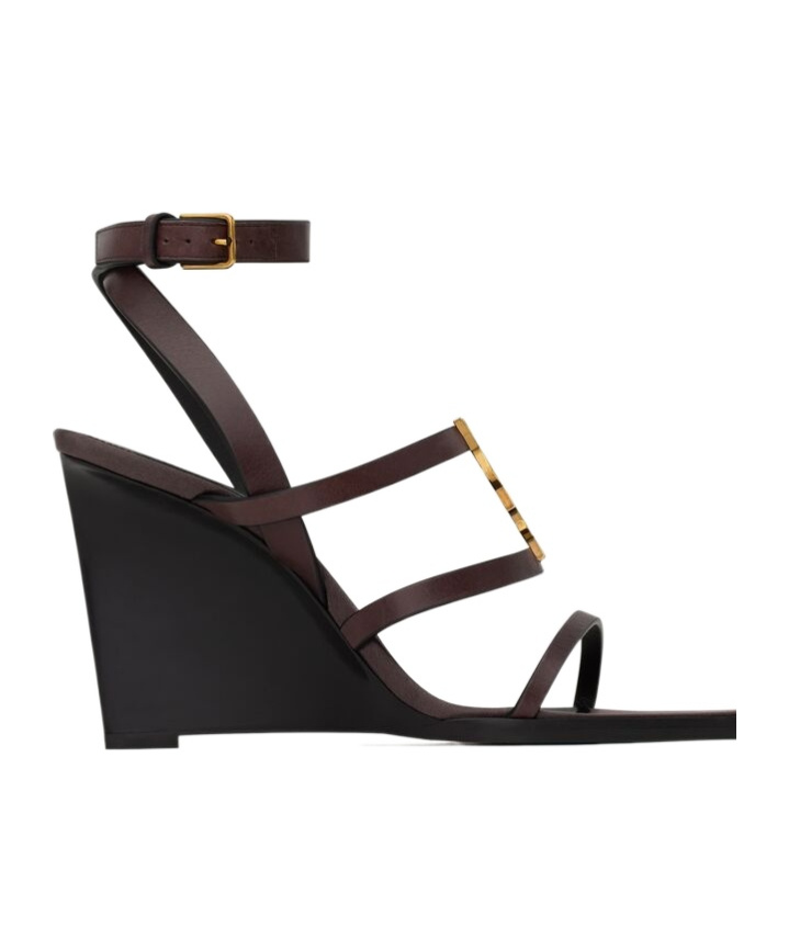 Shop Saint Laurent Open-toe High-heeled Sandals In Black