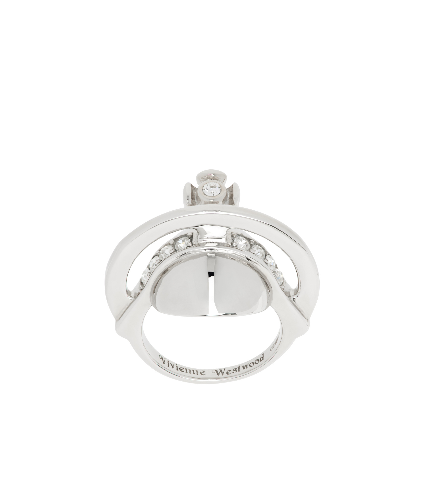 Vivienne Westwood Solid Orb Ring In Silver