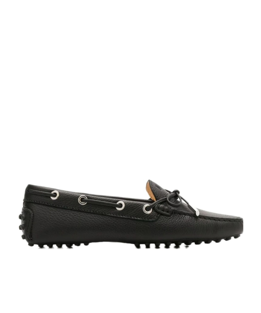 Tod's Bow-decorated Flat Shoes In Black