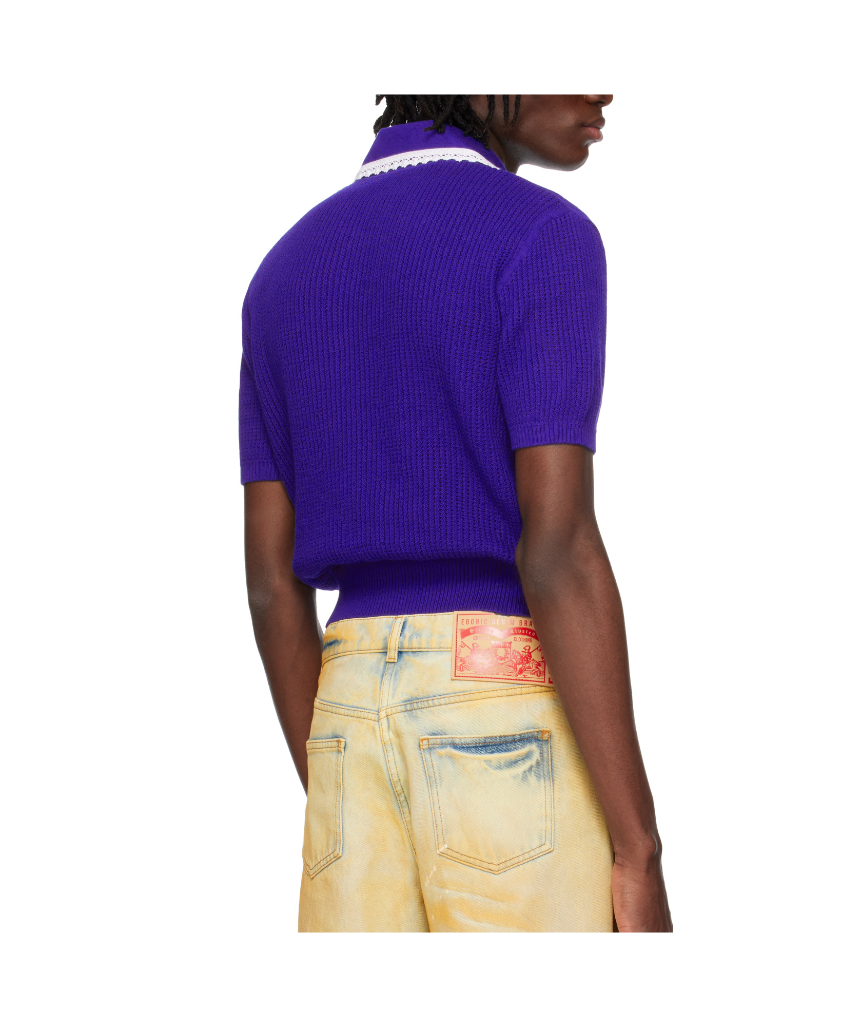 Egonlab Knit Polo In Blue