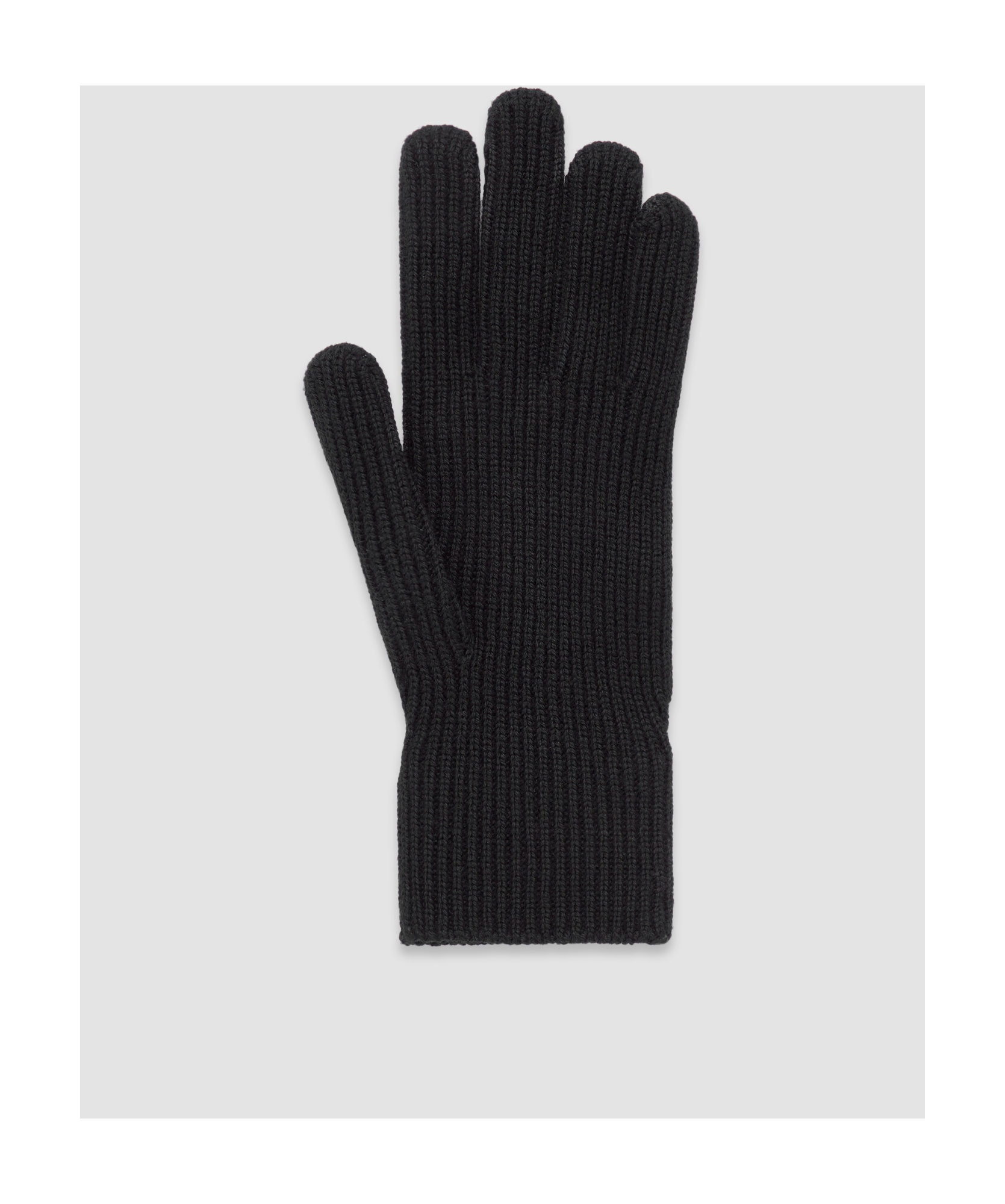Moncler Virgin Wool Gloves In Black