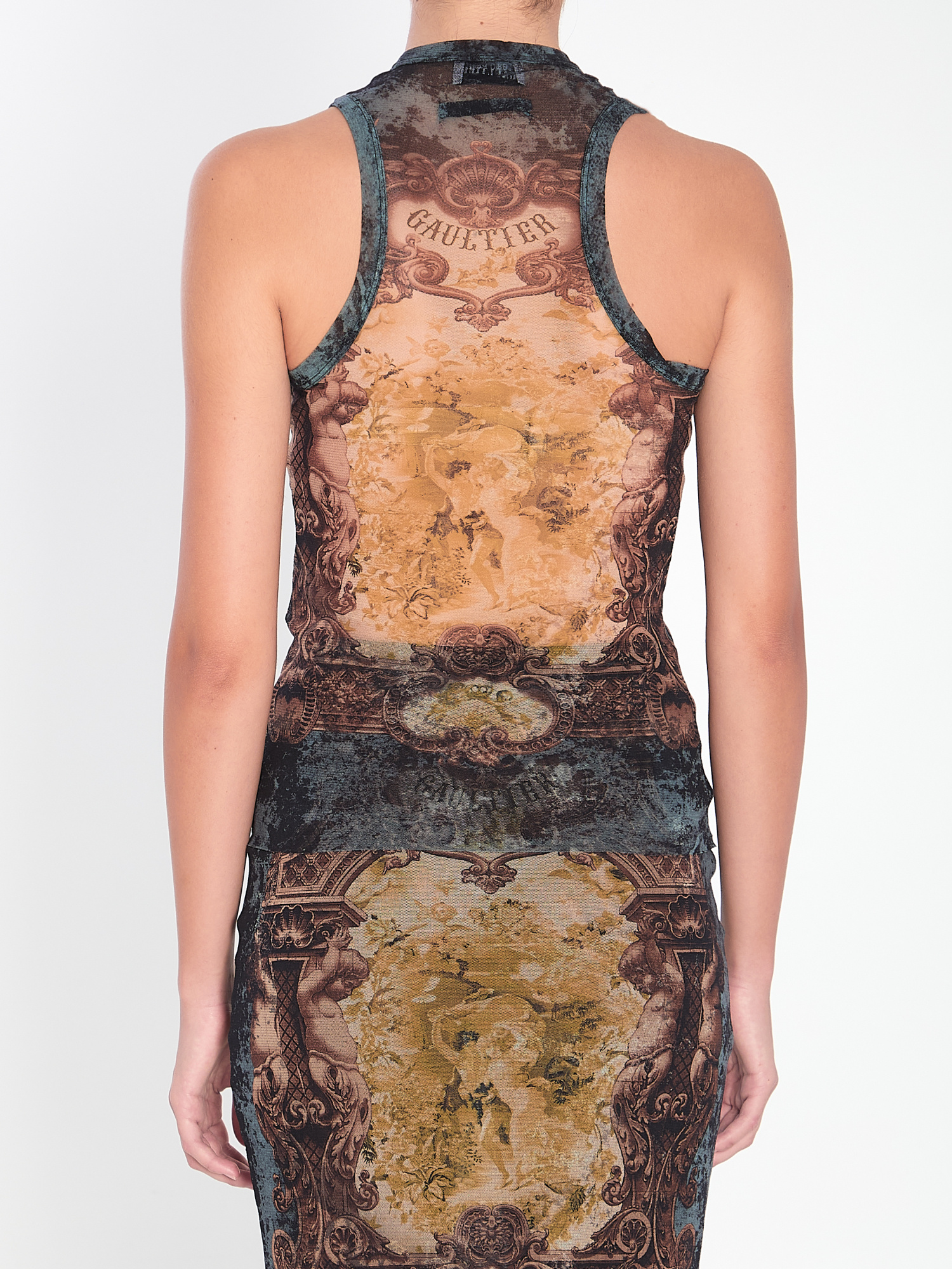 Jean Paul Gaultier Mdaillon Tank Top In Black