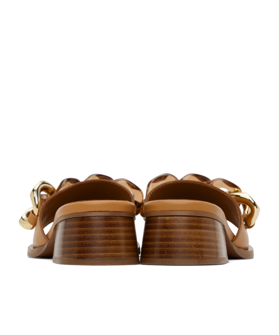 See By Chloé Tan Monyca Heeled Mules In Brown