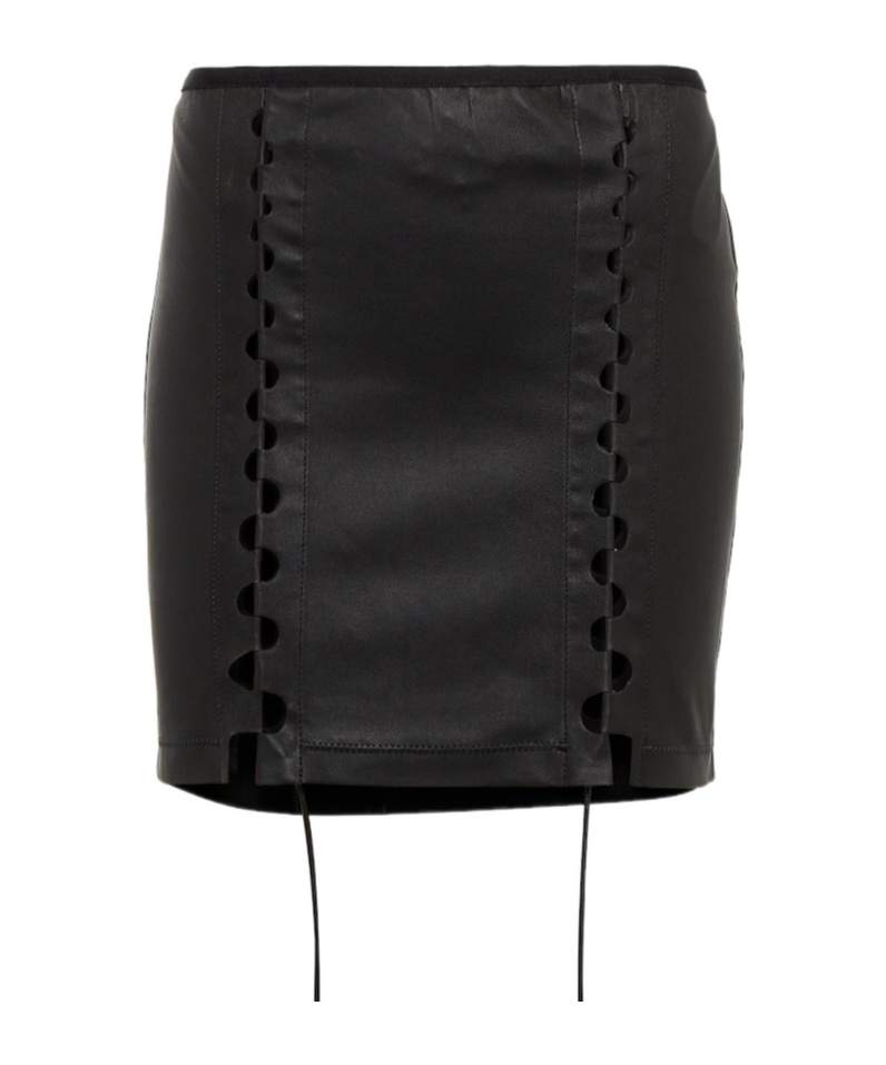 Dion Lee Tie-dye Mini Skirt In Black