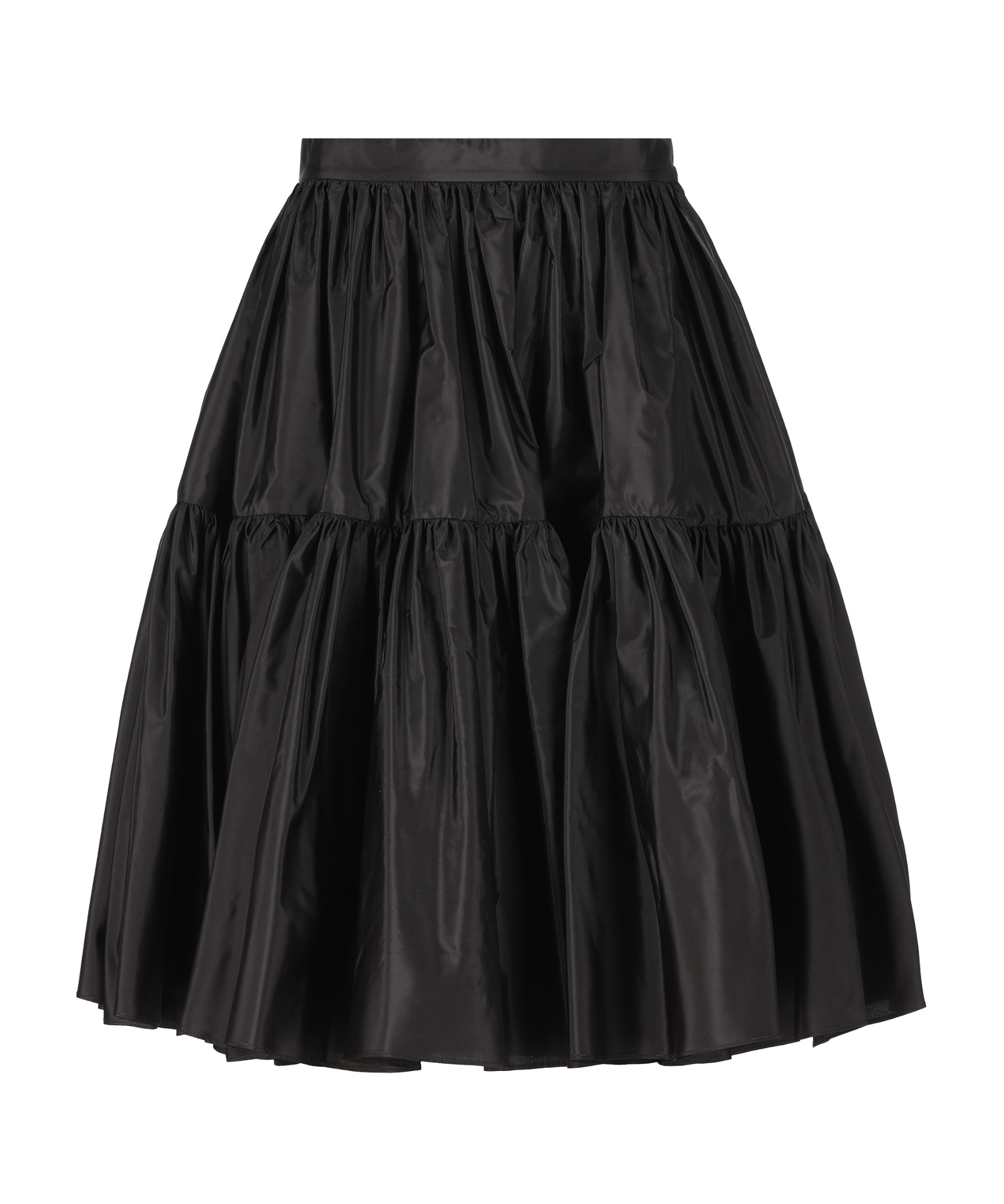 Valentino Taffeta Silk Skirt In Black