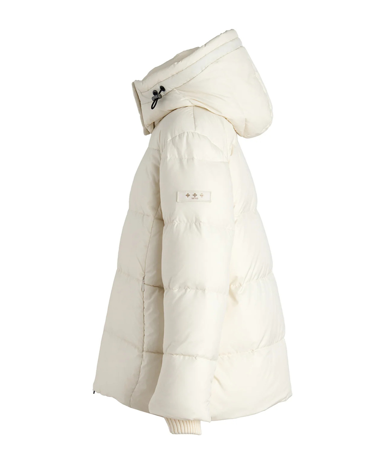 Tatras Cozy Quilted Hooded Coat Drawstring In White