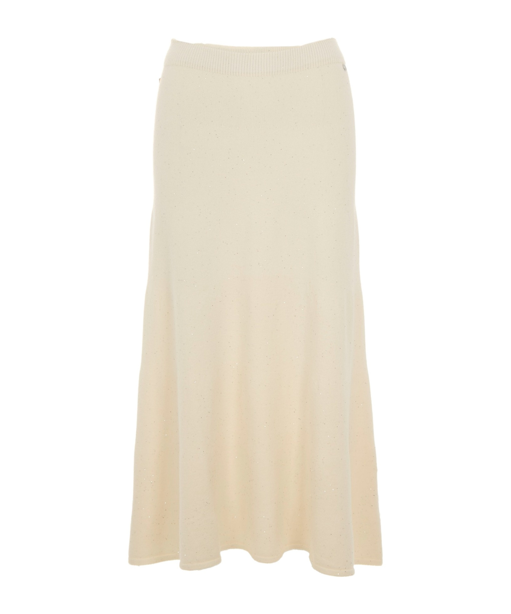 Liu •jo Soft Midi Skirt With Flared Hem In Neutral