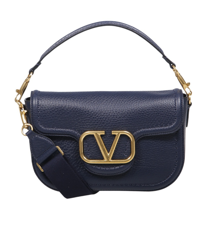 Valentino Alltime Foldover Top Crossbody Bag In Black