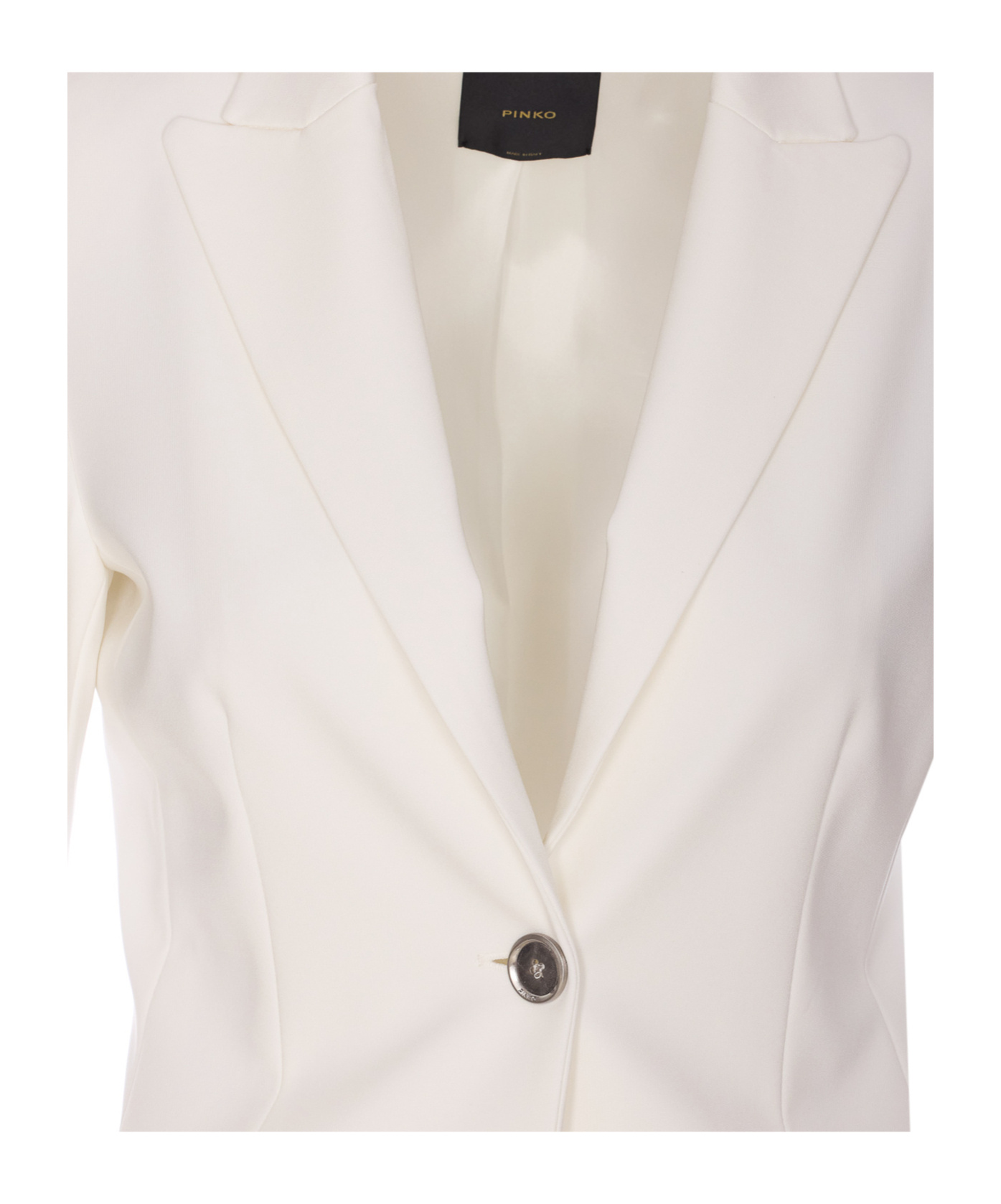 Shop Pinko Single-breasted Blazer In White