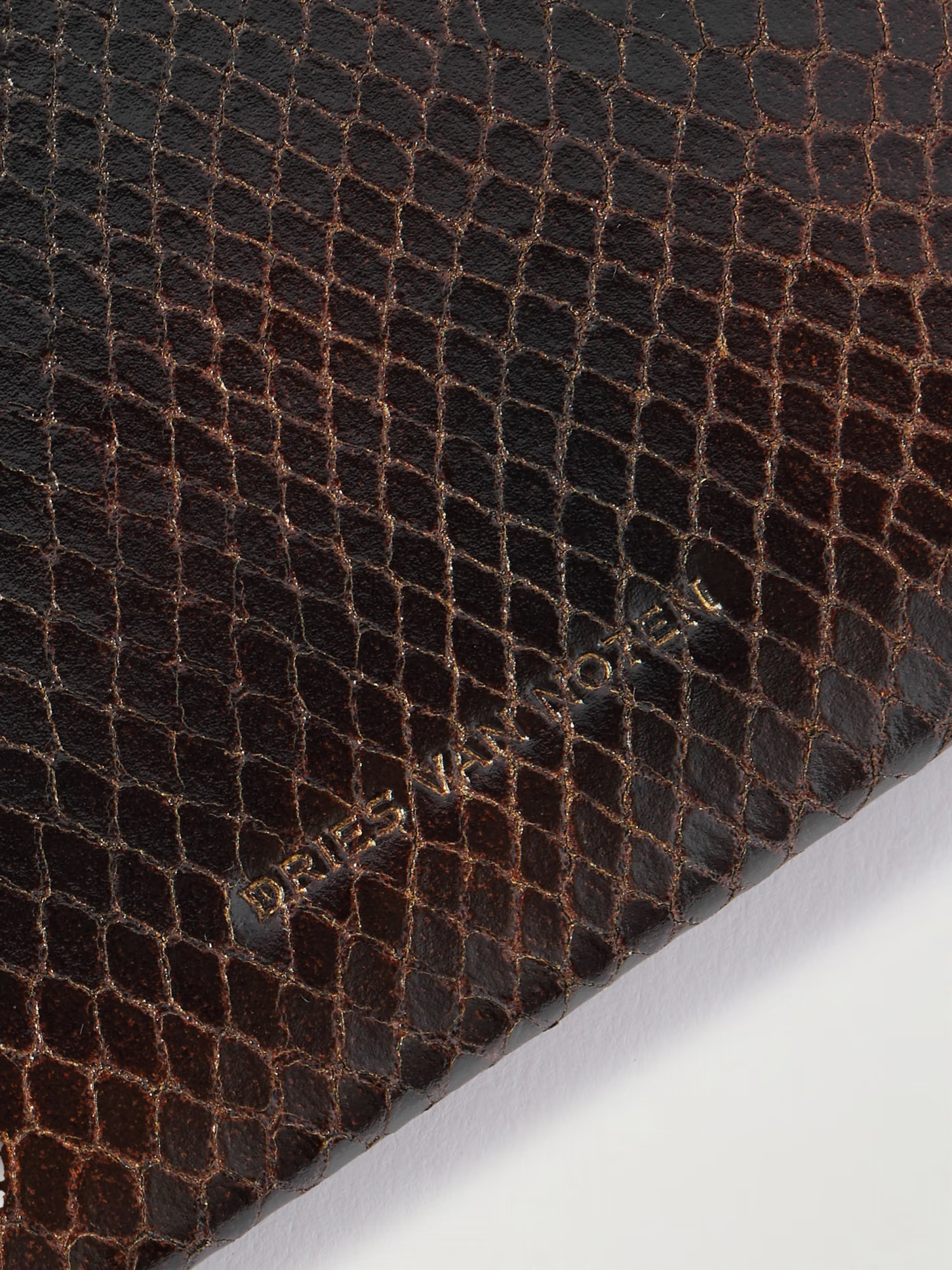 Dries Van Noten Flap Clutch In Brown