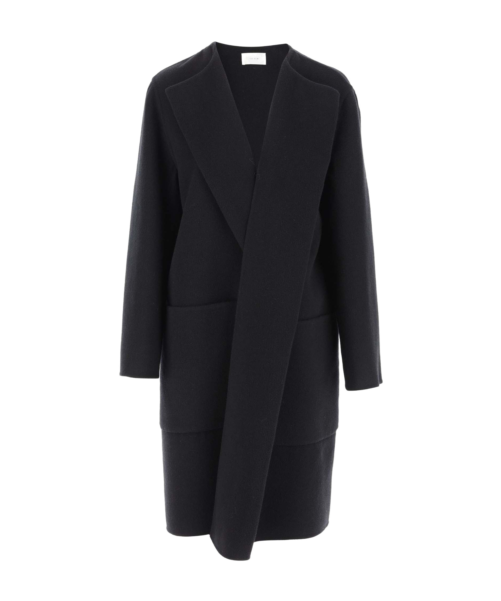 The Row Long-sleeved Coat In Black