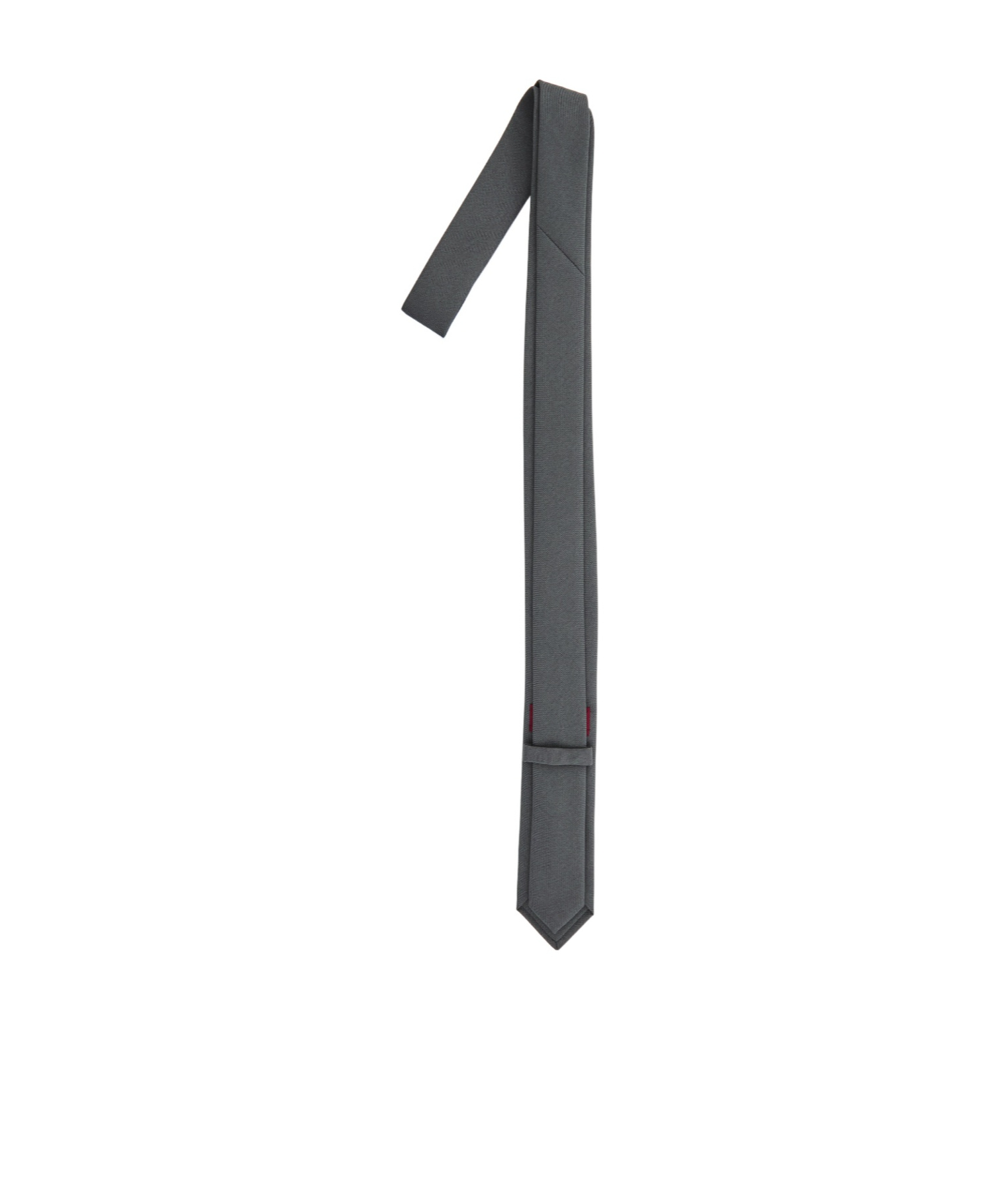 Gucci Men Solid Color Slim Tie In Gray