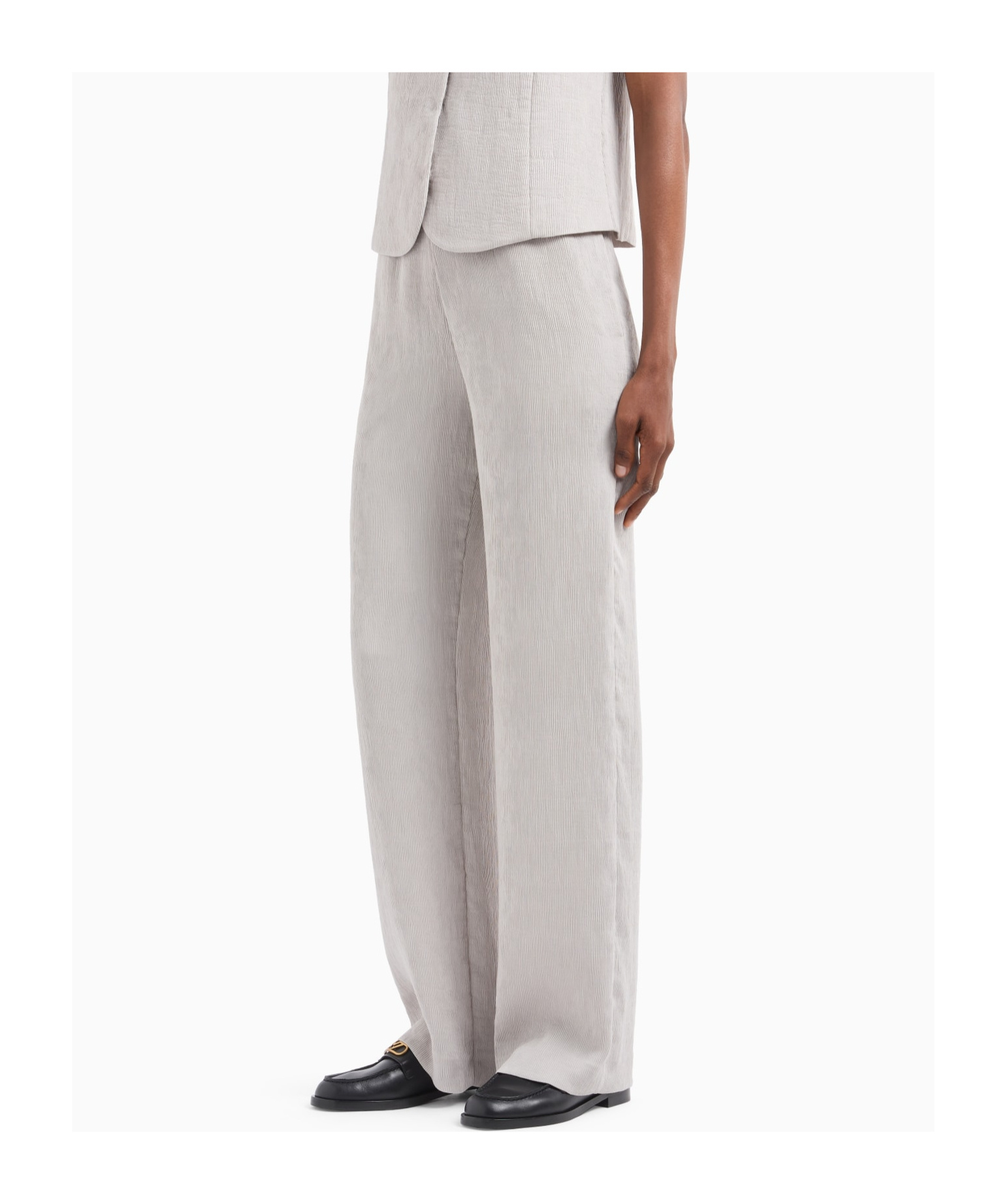 EMPORIO ARMANI FINE-RIBBED TROUSERS