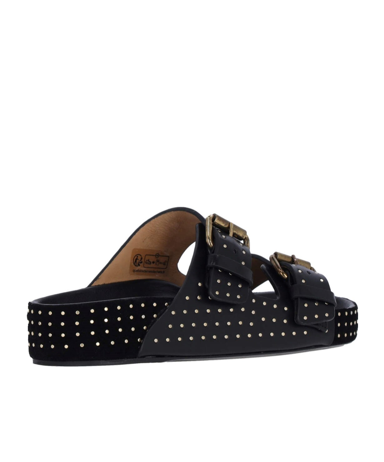 Isabel Marant Black Lennyo Buckle Sandals In Black
