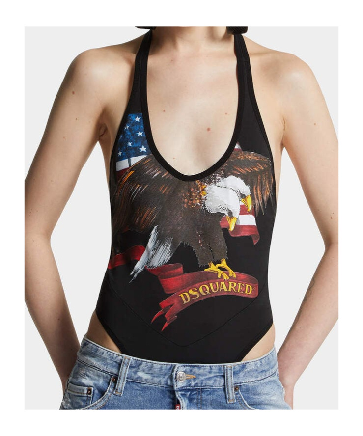 Dsquared2 Bettter X D2 Racer Bodysuit In Multi