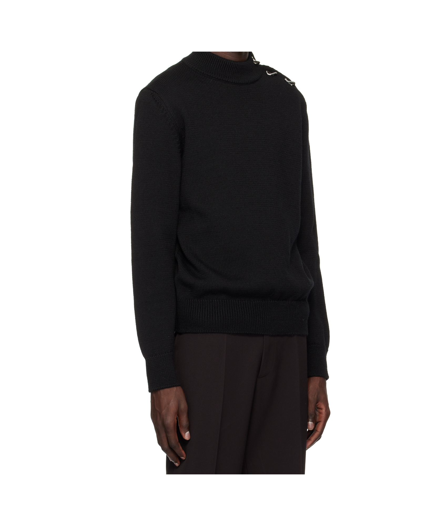 Jil Sander Long Sleeve Sweater In Black