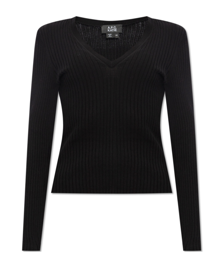 Apc Camille Chunky-ribbed Jumper In Black
