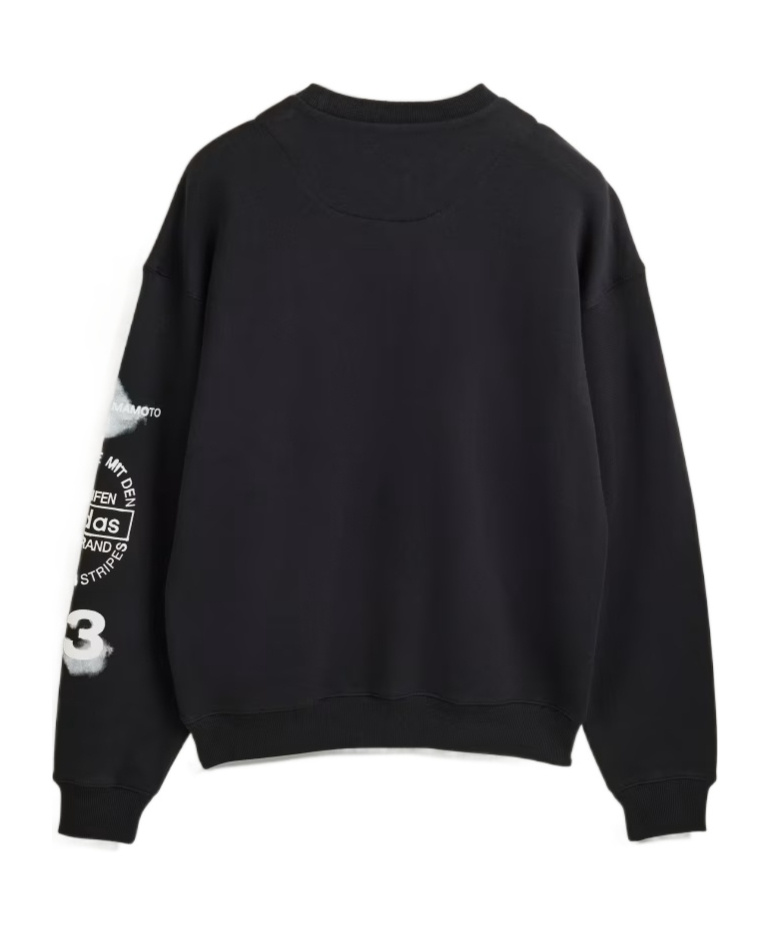 Y-3 Adidas Cloud-print Crew-neck Sweatshirt Clothing In Black