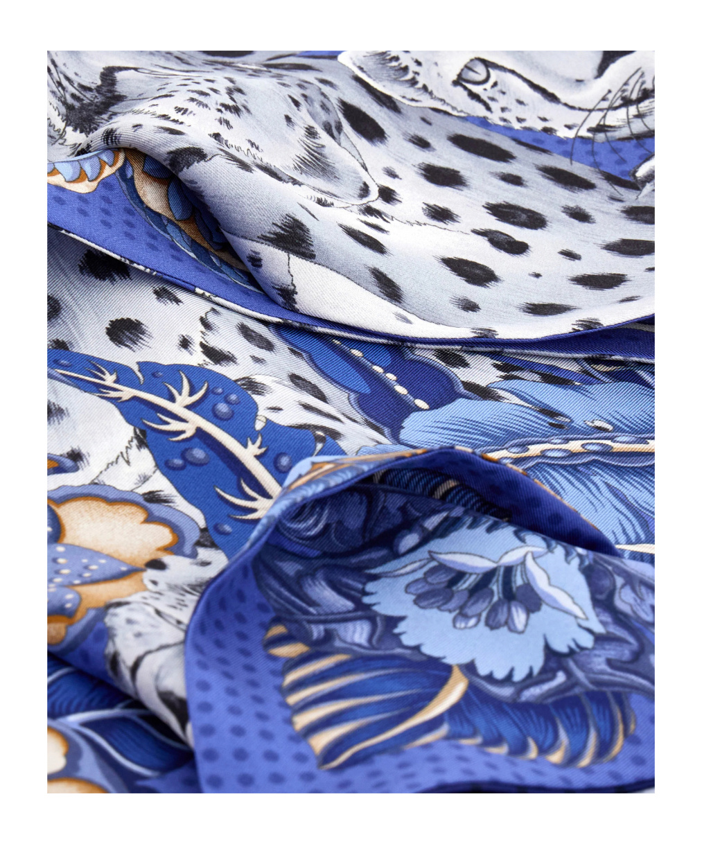 Ferragamo Cheetah Print Silk Bandeau In Multi