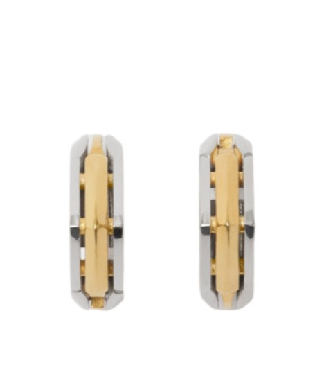 Burberry Shield Pattern Earrings In White