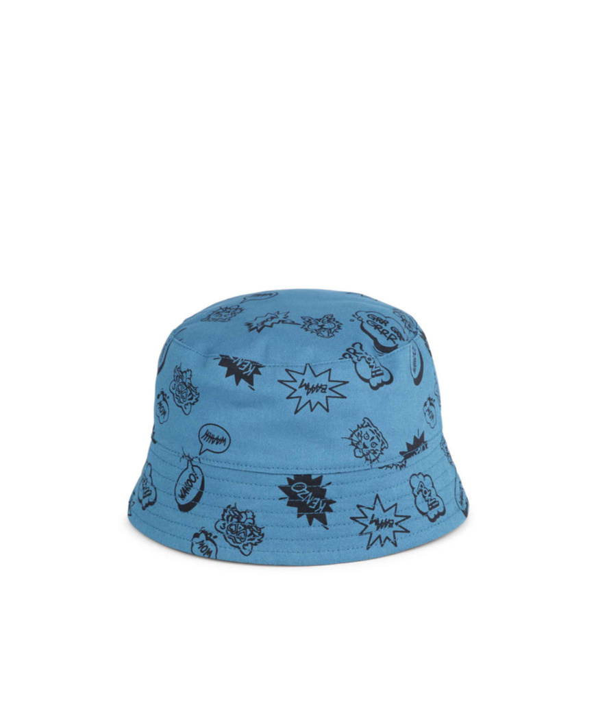 Kenzo Reversible Cotton Bucket Hat In Black