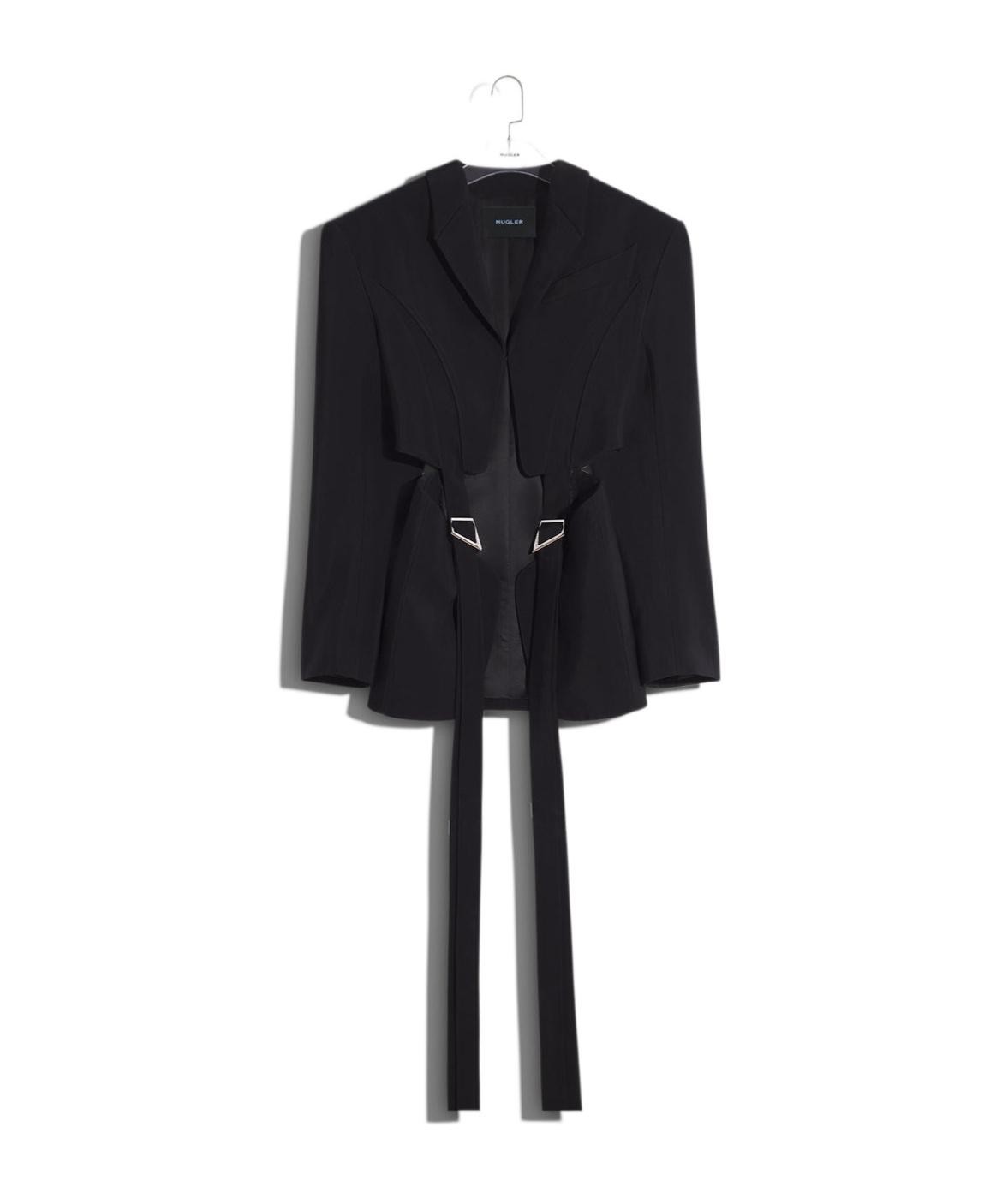 Mugler Long-sleeved Casual Jacket In Black
