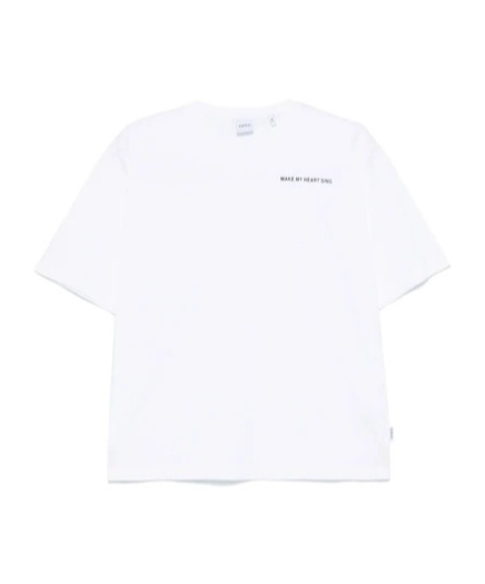 Aspesi Slogan-print Cotton T-shirt In White