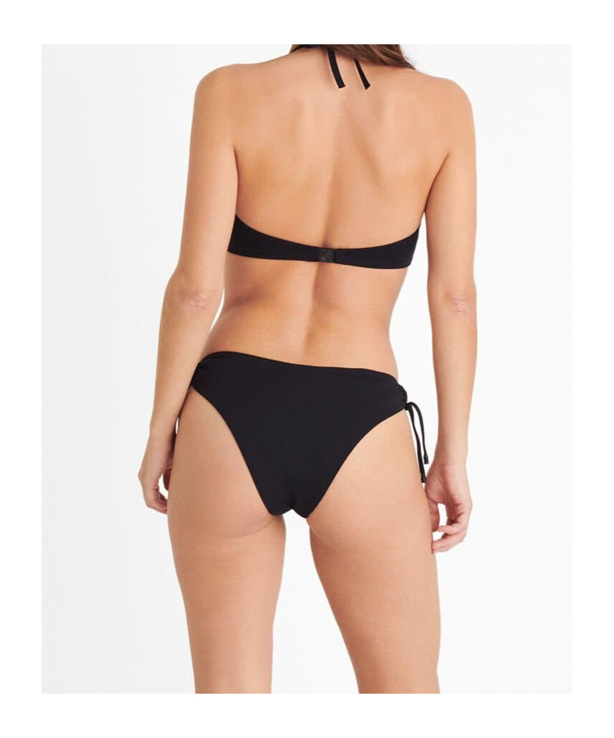 Eres Gang Halterneck Tie Fastened Bikini Top In Black
