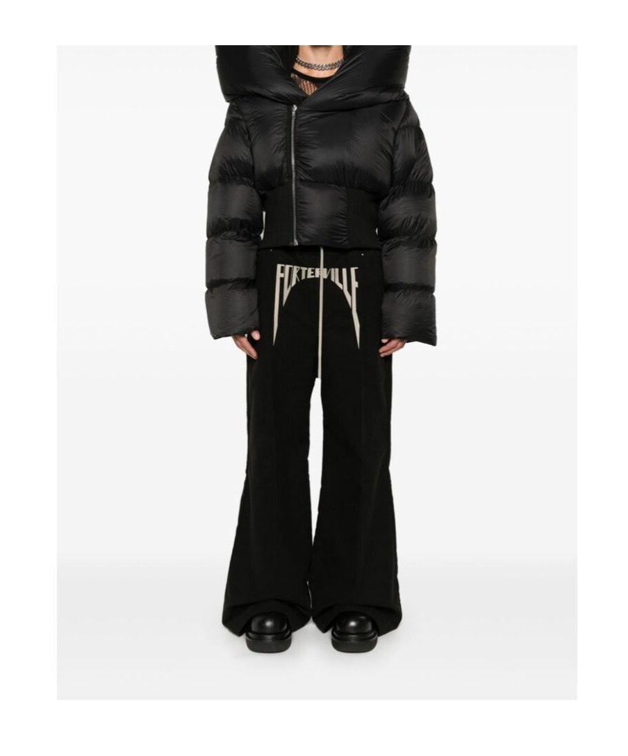 Rick Owens Long-sleeved Down Jacket In Black
