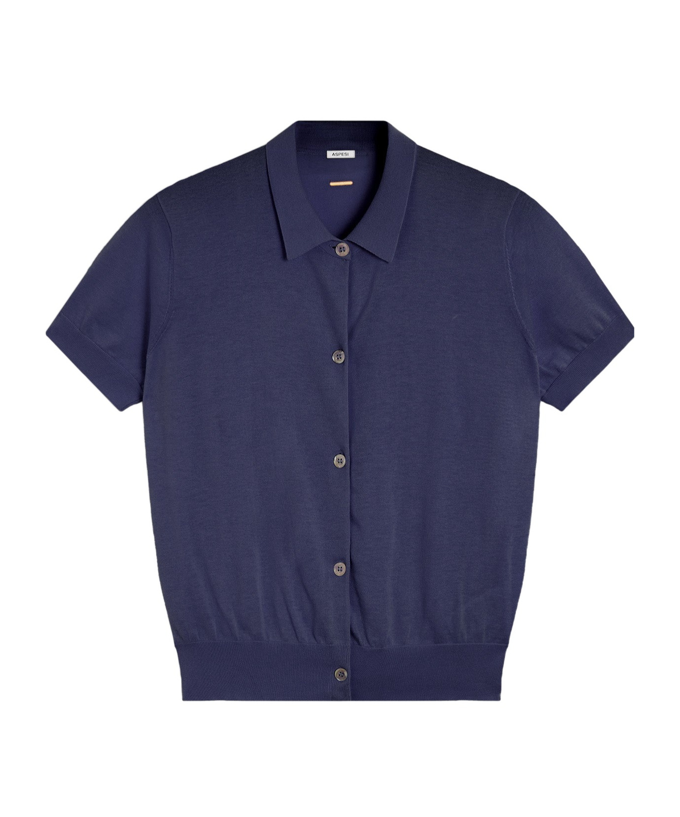 Aspesi Cotton, Silk And Linen-blend Polo-style Cardigan