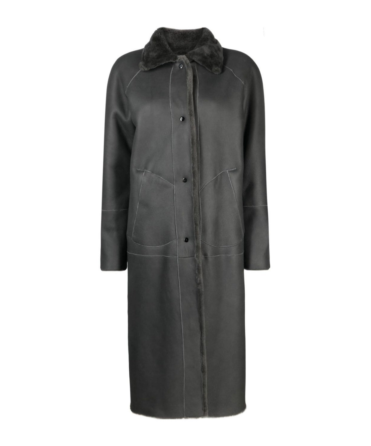 Inès & Maréchal Noble Oversized Coat In Black