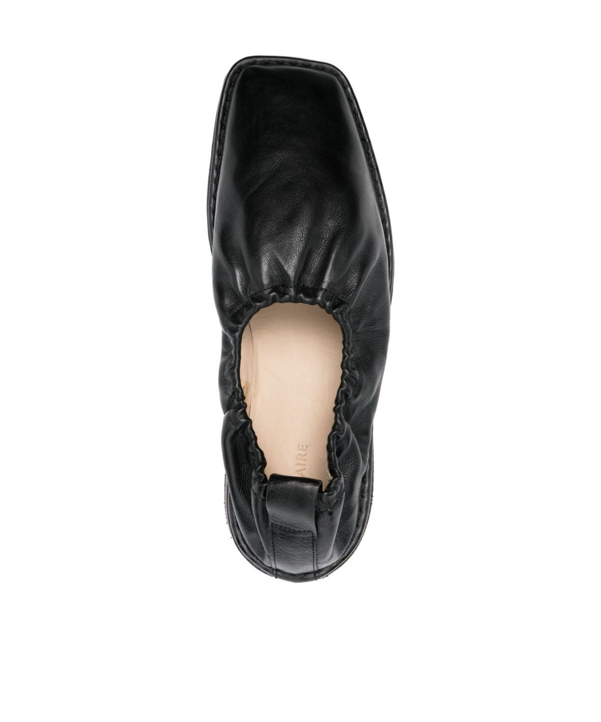 Lemaire Black Rubber Sole Loafers In Black