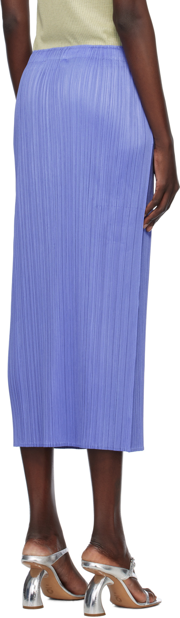 Issey Miyake Blue Monthly Colors March Midi Skirt In Blue