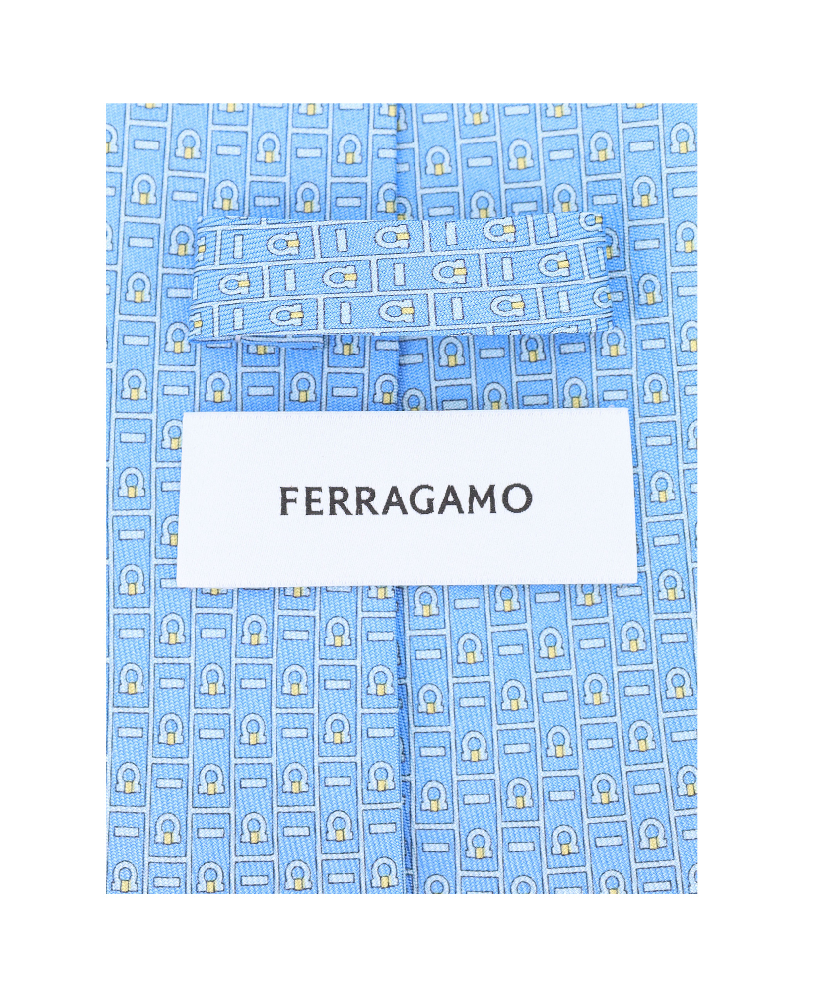 Ferragamo Salvatore Jacquard Pointed Tip Tie In Blue