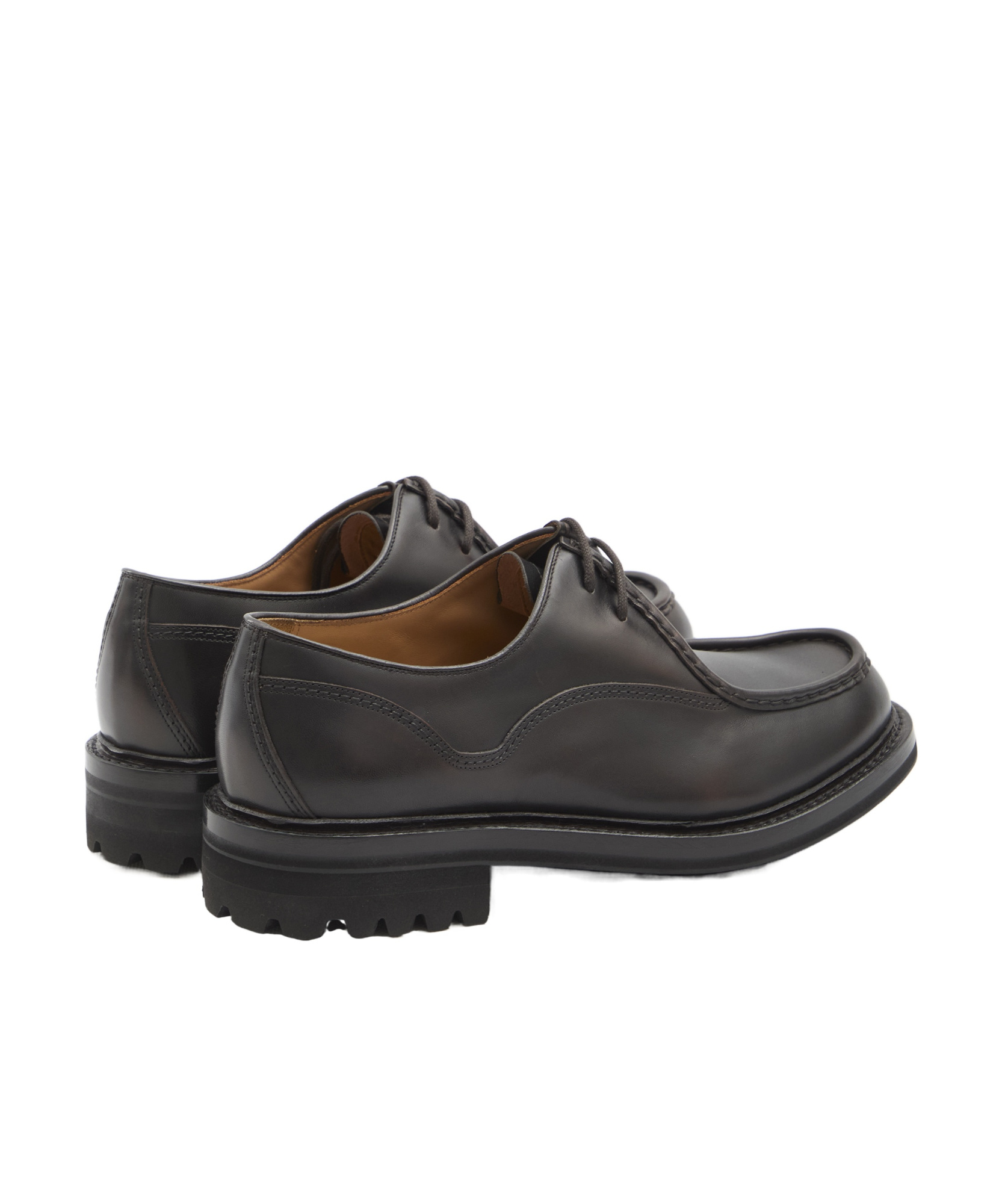 Church's Burnt Leather Lymington Lace Up Shoes In Black