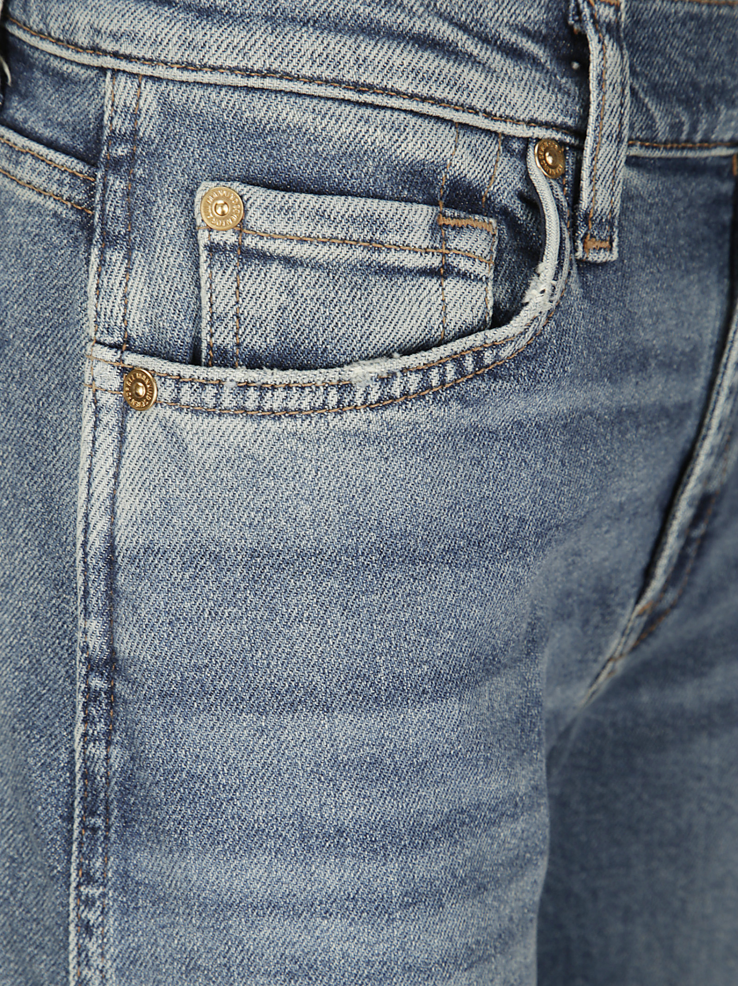 7 For All Mankind Five-pocket Denim Trousers In Blue