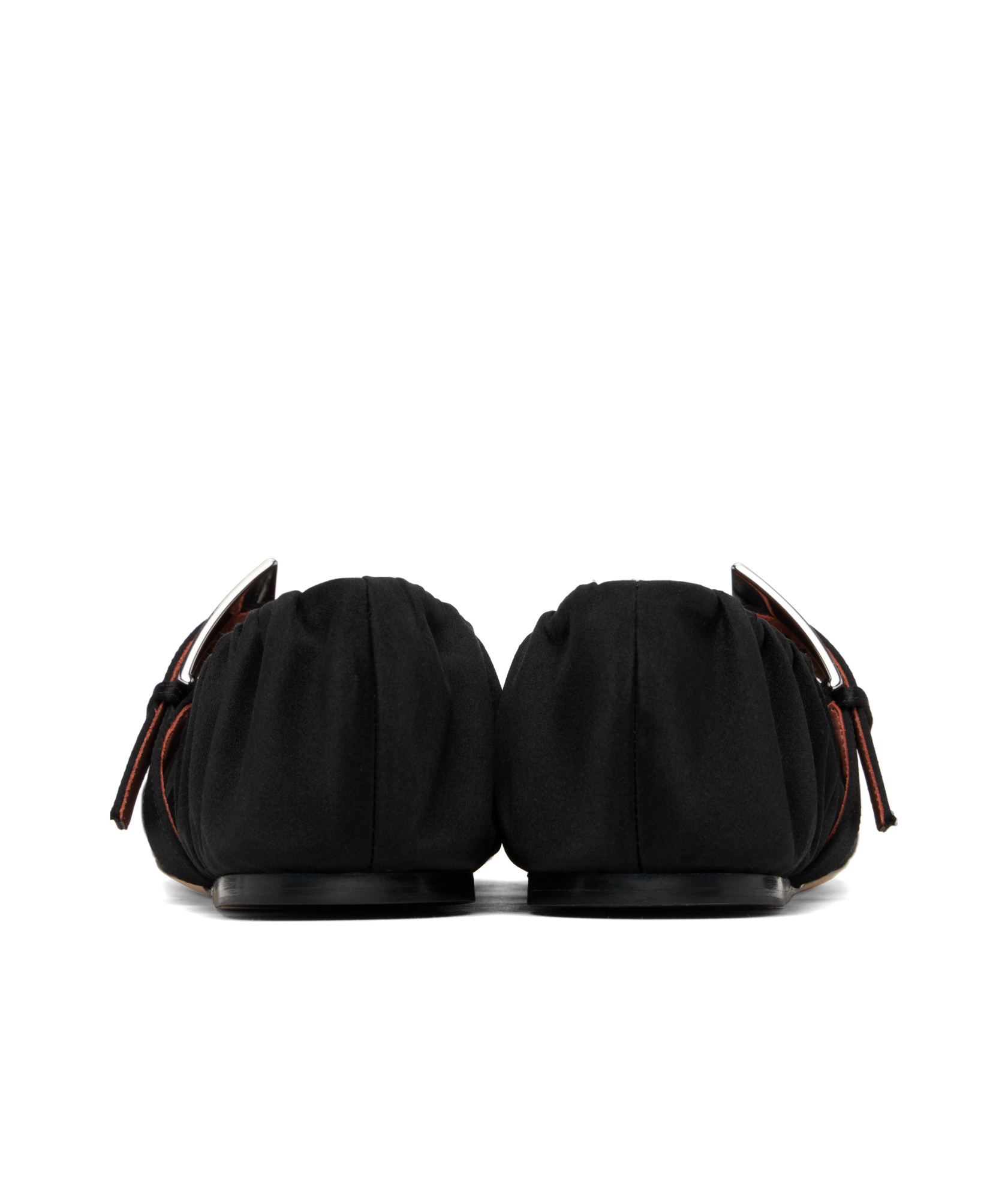 Paris Texas Pleated Ballet Flats In Black