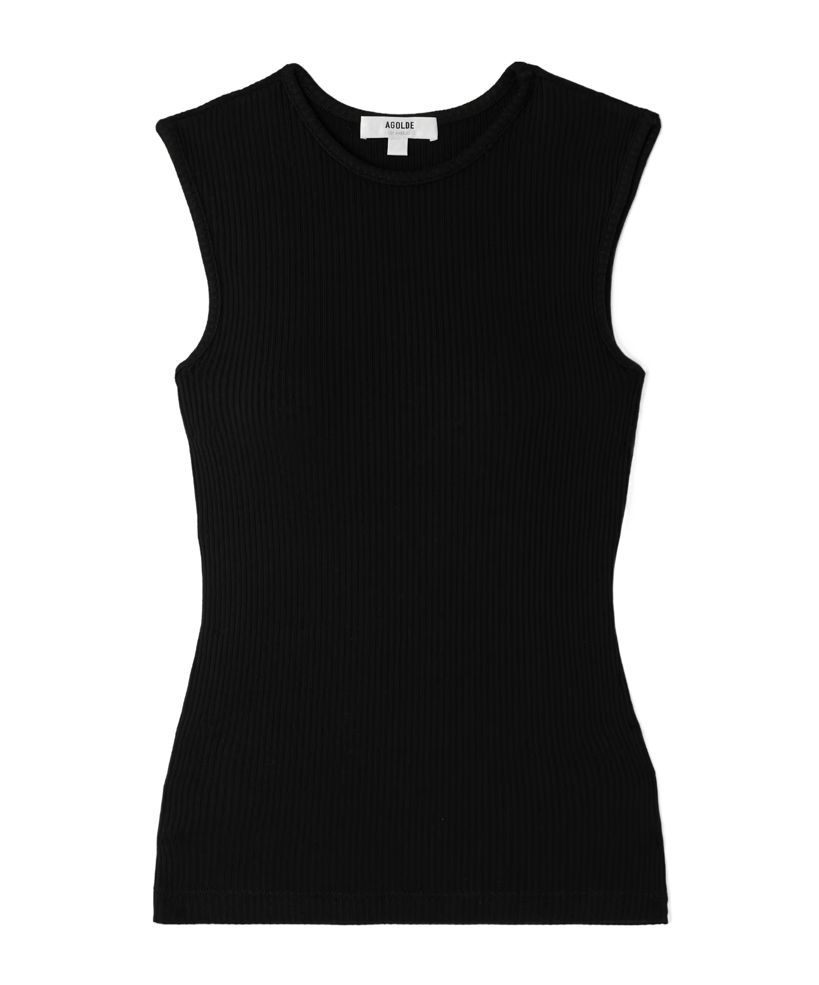 Agolde Ribbed Vest In Black