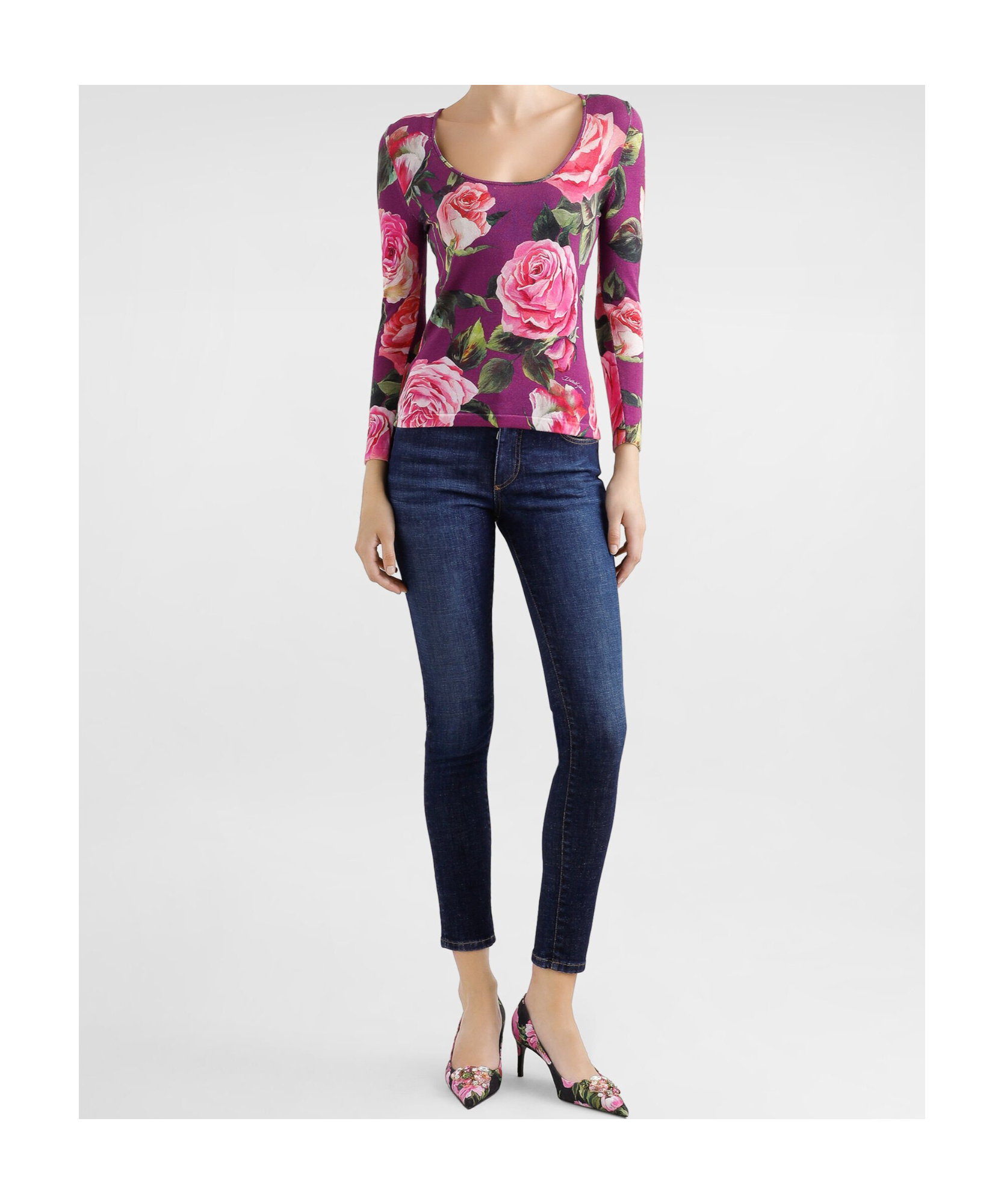 Dolce & Gabbana Long Sleeve T-shirt In Multicolor